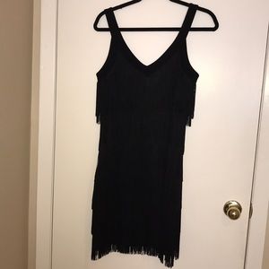 Flapper Inspired Black Knit Dress
